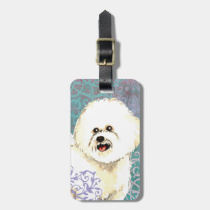 Elegante Bichon Frise Bagagelabel