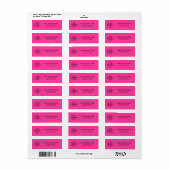 Elegante Bight Roze Zakelijk Logo Retouradres Etiket (Full Sheet)