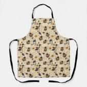 Elegante bij en honingraat patroon schort (Voorkant)