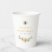 Elegante Bij en Madeliefjes Bruidsmeisjesfeest Papieren Bekers (Voorkant)