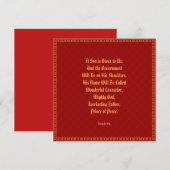 Elegante Bijbelse Christelijke Kerst Feestdagenkaart (Voorkant / Achterkant)