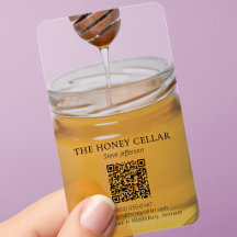 Elegante Bijenstal Imker Honingpot QR-code 
