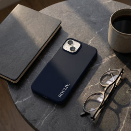 Elegante bijna-zwarte minimalistische ROULIV Case-Mate iPhone 14 Hoesje