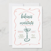 Elegante Bikini's en Martinis 30e verjaardag Kaart (Voorkant)