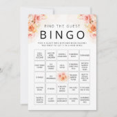 Elegante Bingo Peach Green Vrijgezellenfeest Kaart (Voorkant)