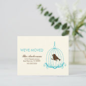 Elegante Birdcage bewegende aankondigingen Aankondigingskaart (Staand voorkant)