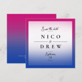 Elegante Biseksuele Pride Bruiloft Save The Date (Voorkant / Achterkant)