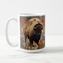 Elegante Bison William Morris Geïnspireerd