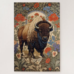 Elegante Bison William Morris Geïnspireerd Legpuzzel