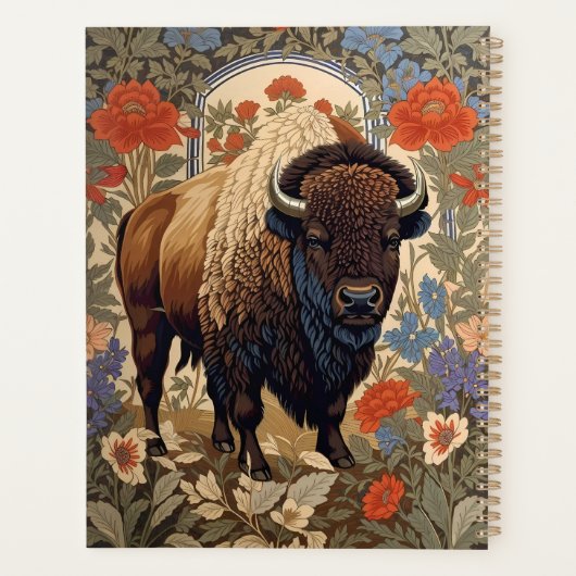 Elegante Bison William Morris Geïnspireerd Planner (Achterkant)