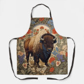 Elegante Bison William Morris Geïnspireerd Schort (Voorkant)