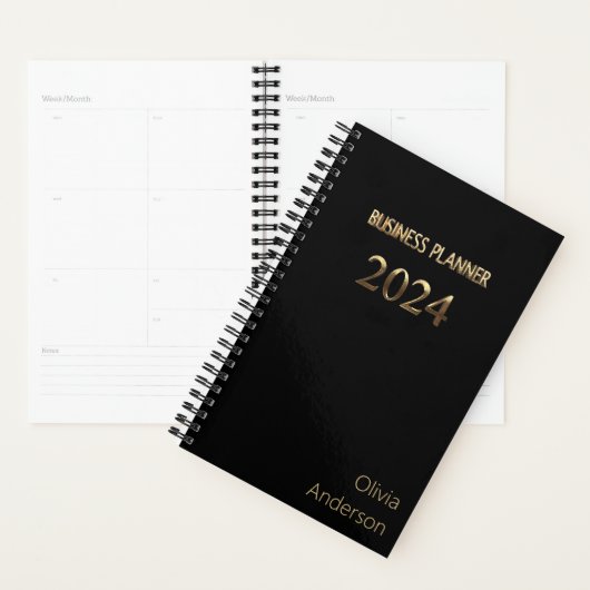 Elegante Black and Gold Business Planner 2024 (Display)