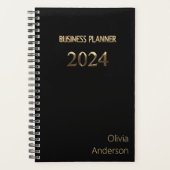 Elegante Black and Gold Business Planner 2024 (Voorkant)