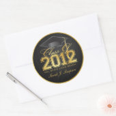 Elegante Black and Gold-klasse van 2012 Stickers (Envelop)