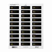 Elegante Black and Gold-klasse van 2013 Etiket (Full Sheet)