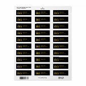 Elegante Black and Gold-klasse van 2014 Etiket (Full Sheet)