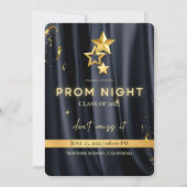 Elegante Black and Gold Prom Night Invitation 2025 Save The Date (Voorkant)
