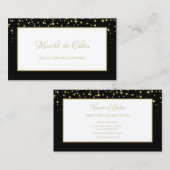 Elegante Black and Gold Sparkle Glitter Boutique Visitekaartje (Voorkant / Achterkant)