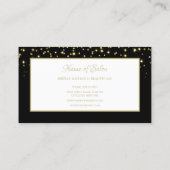 Elegante Black and Gold Sparkle Glitter Boutique Visitekaartje (Achterkant)