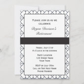 Elegante Black and White Party uitnodiging (Voorkant)