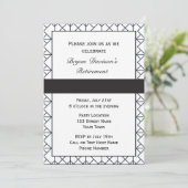 Elegante Black and White Party uitnodiging (Staand voorkant)