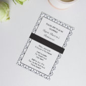 Elegante Black and White Party uitnodiging