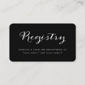 Elegante Black and White Registry Kaart (Voorkant)
