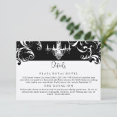 Elegante Black and White Royal Swirl Behuizing Kaa Kaart (Staand voorkant)