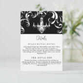 Elegante Black and White Royal Swirl Behuizing Kaa Kaart (Staand voorkant)