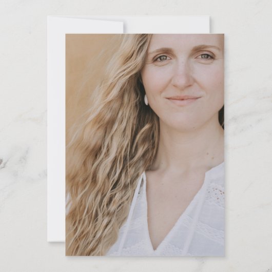 Elegante Black Arch-foto Een viering van het leven Kaart (Achterkant)