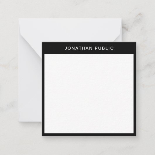 Elegante Black Border Minimalistische Sjabloon Cla (Voorkant)