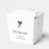 Elegante Black Bow Chic Dertig 30ste Verjaardag Pa Bedankdoosjes (Achterkant)