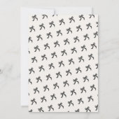 Elegante Black Bow Graduation Party Kaart (Achterkant)