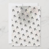 Elegante Black Bow Graduation Party Uitnodiging (Achterkant)