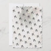 Elegante Black Bow Graduation Party Uitnodiging (Achterkant)