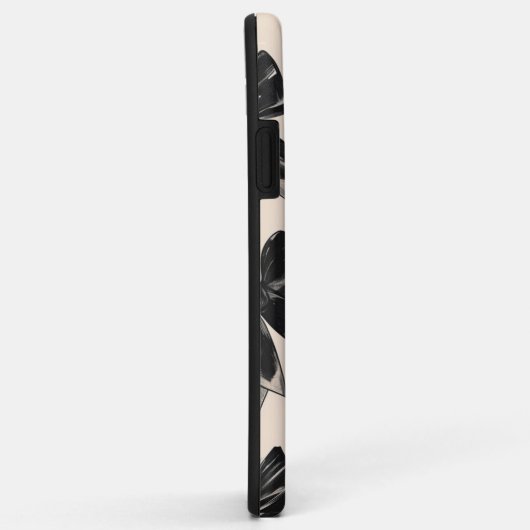Elegante Black Bow Pattern iPhone Case (Achterkant/rechts)