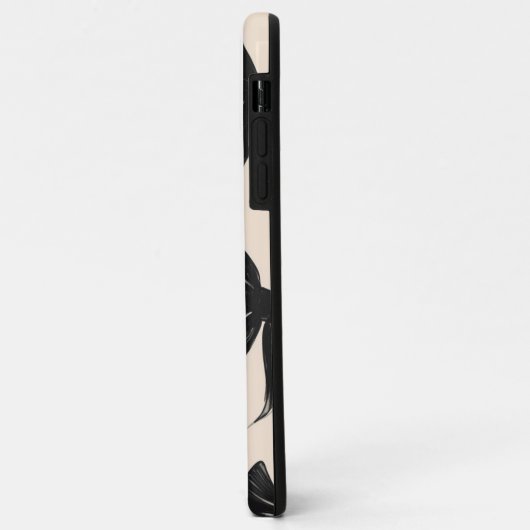 Elegante Black Bow Pattern iPhone Case (Achterkant/links)