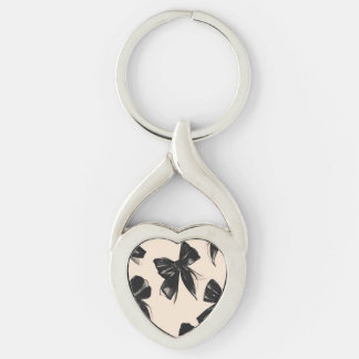 Elegante Black Bow Pattern iPhone Case Sleutelhanger