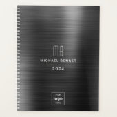 Elegante Black Business Logo 2024 Planner (Voorkant)