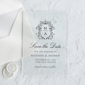 Elegante Black Chinoiserie Wedding Save the Date Acryl Uitnodigingen