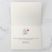 Elegante Black Christmas Photo Holiday Kaart (Binnen)