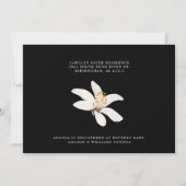 Elegante Black & Cream bruids douche uitnodiging (Achterkant)