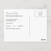 Elegante Black Curls Zilveren Schaar Afspraak Briefkaart (Achterkant)