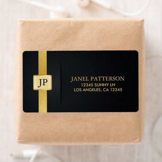 Elegante Black en Gold Professional Etiket (Insitu)
