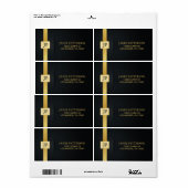 Elegante Black en Gold Professional Etiket (Full Sheet)