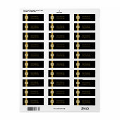 Elegante Black en Gold Professional Etiket (Full Sheet)