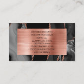 Elegante Black en Roos Gold Agaat Luxury Visitekaartje (Achterkant)