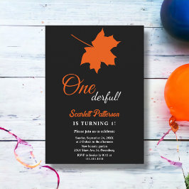 Elegante Black Fall laat Boho Chic 1e verjaardag Kaart