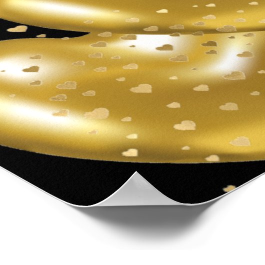 Elegante Black & Gold 50e Jubileum party posters (Hoek)