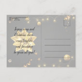 Elegante Black Gold Corporate Christmas Uitnodiging Briefkaart (Achterkant)